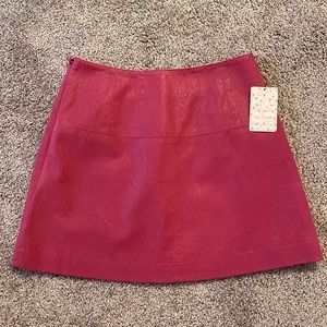 NWT Free People Sweetheart Faux Suede Skirt